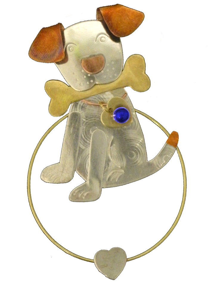 Puppy Dog & Bone Clips-Over-The-Page Bookmark