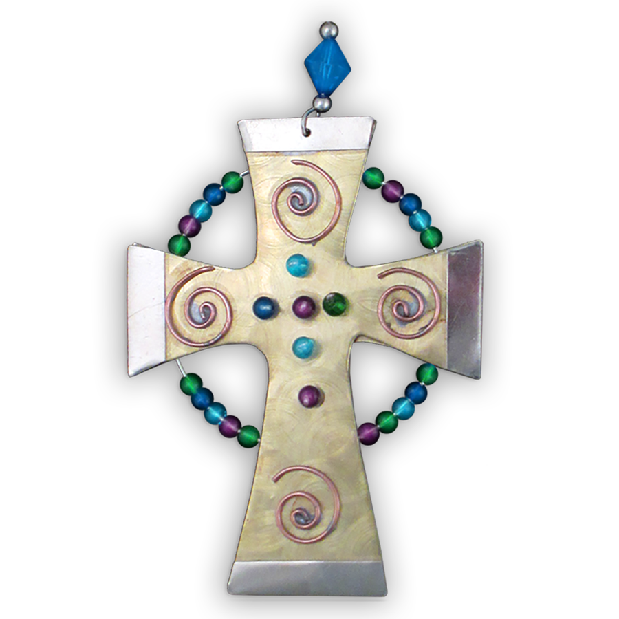 Jewel Cross - Handmade Ornament (Retired & Out of Stock)