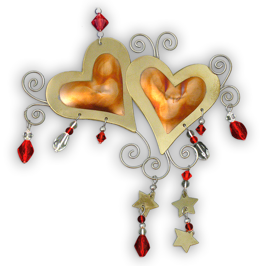 Luv Hearts - Handmade Ornament