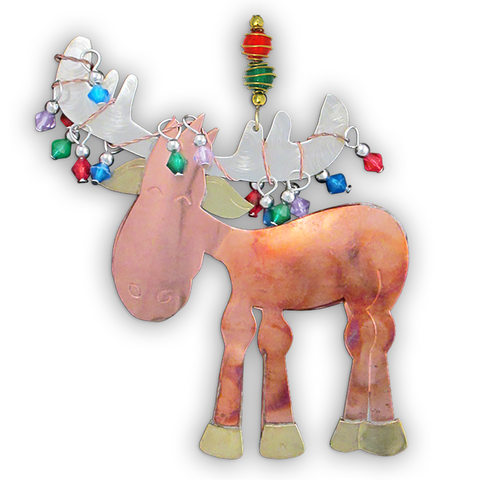 Twinkling Murphy Moose - Handmade Ornament