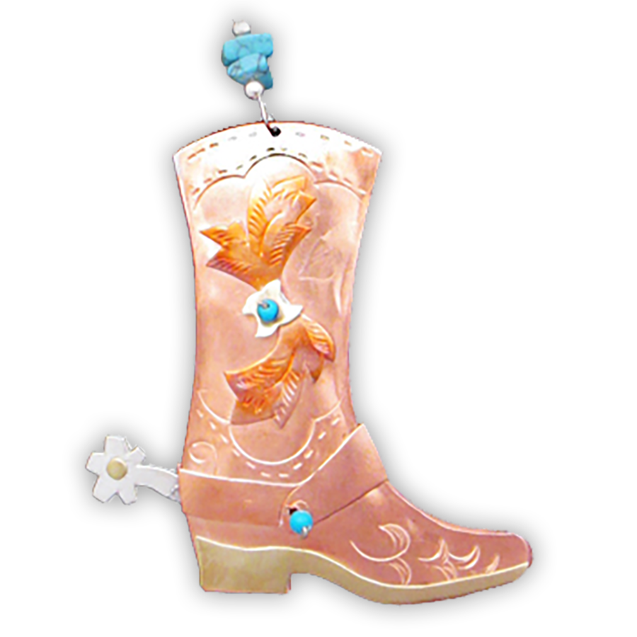 Cowboy Boot - Handmade Ornament