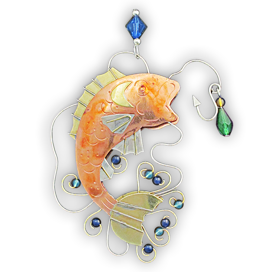 Gone Fishing - Handmade Ornament