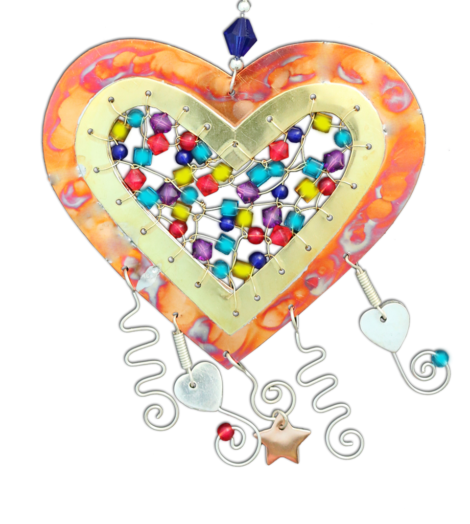 Gem Jeweled Heart - Handmade Ornament