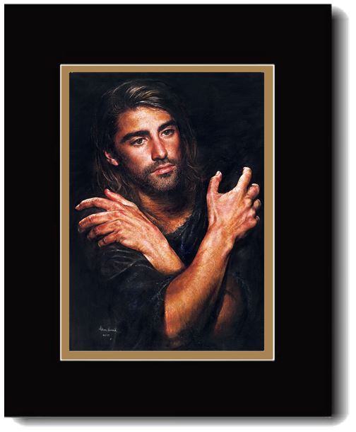 I Am, Fine Art Archival Print, Double-Matted Jesus, Art by Akiane Kramarik