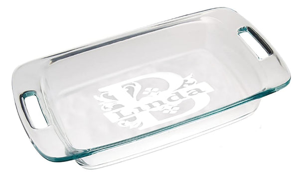 Personalized w your name Pyrex Baking Dish 9x13 with lid Rooster Casserole