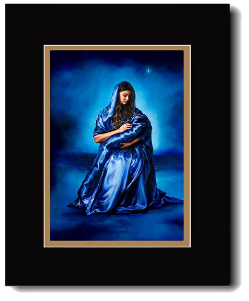 Mother's Love, Jesus & Mary, print with art by Akiane Kramarik