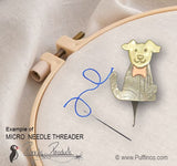 Sample of Micro Needle Threader with Needle www.Puffinco.com