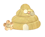 beehive designed needle nanny to hold needles made of brass, copper, nickel with a tiny bee and flower on the hive 