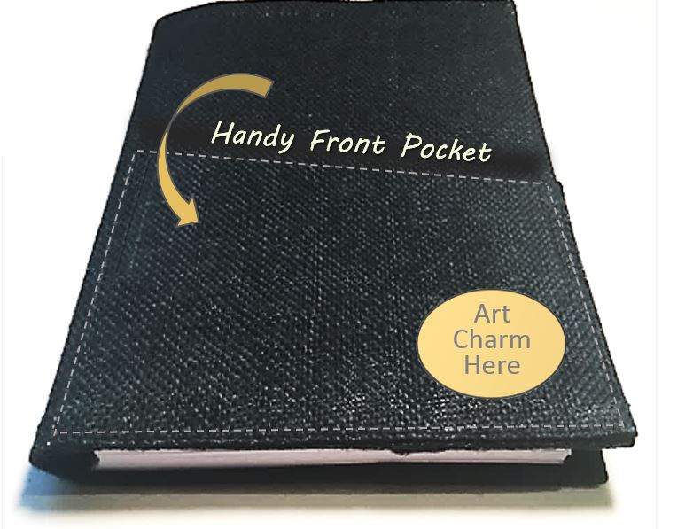 Book & Bible Cover, wrap-around, with storage pocket