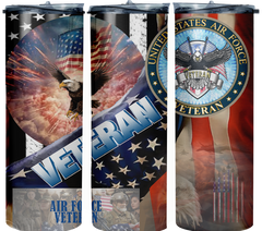 USA Air Force Veteran, Stainless Steel Gift Tumbler