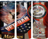 USA Marine Veteran, Stainless Steel Gift Tumbler