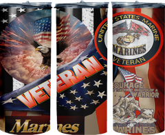 USA Marine Veteran, Stainless Steel Gift Tumbler