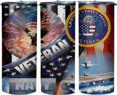 USA Navy Veteran, Stainless Steel Gift Tumbler