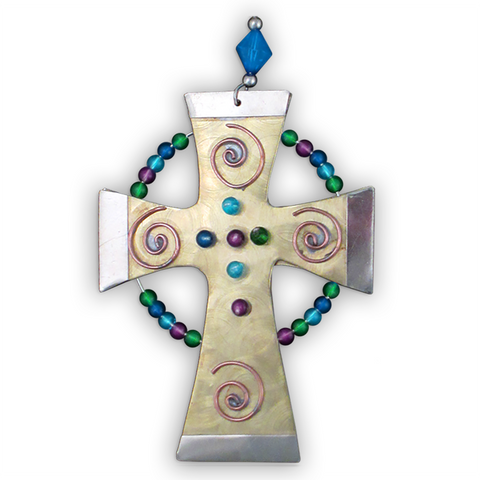 Jewel Cross - Handmade Ornament (Retired & Out of Stock)