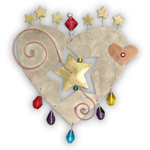 Starburst Heart - Handmade Ornament