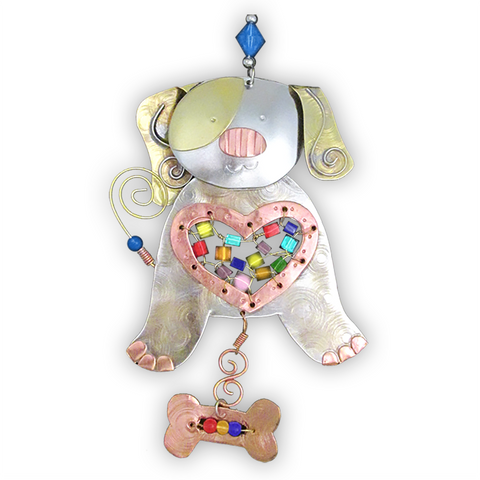 Glowing Puppy  - Handmade Ornament