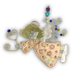 Guardian Angel  - Handmade Keepsake Ornament, Artisan Accent, Window Charm