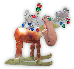 Cross Country Moose -  Ornament