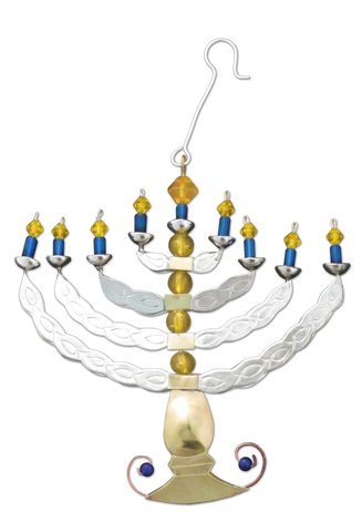 Menorah - Judaica Inspired - Handmade Ornament