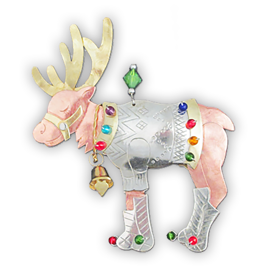 Old Fashioned Reindeer - Handmade Ornament