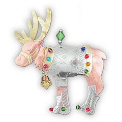 Old Fashioned Reindeer - Handmade Ornament