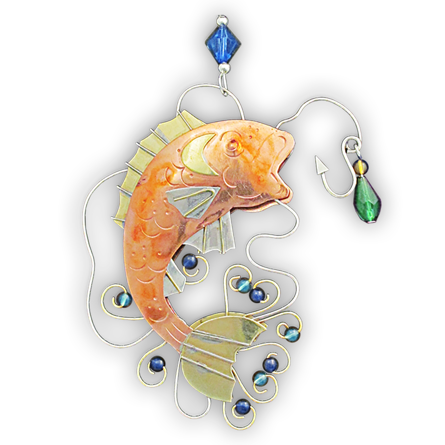 Gone Fishing - Whimsical Special Occasion & Christmas Ornament