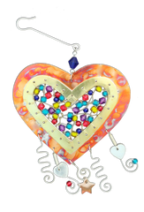 Gem Jeweled Heart - Handmade Ornament