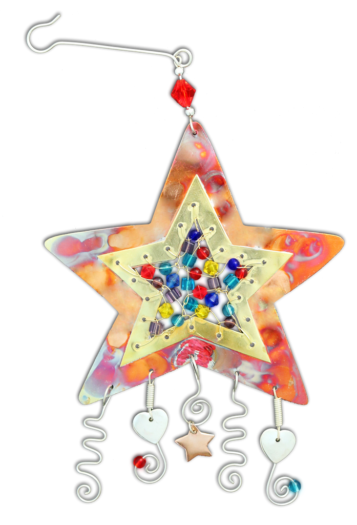 Gem Jeweled Star - Handmade Ornament