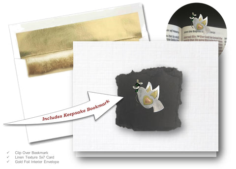 Peace Dove, Book Lovers Card & Bookmark Mailable Gift Set