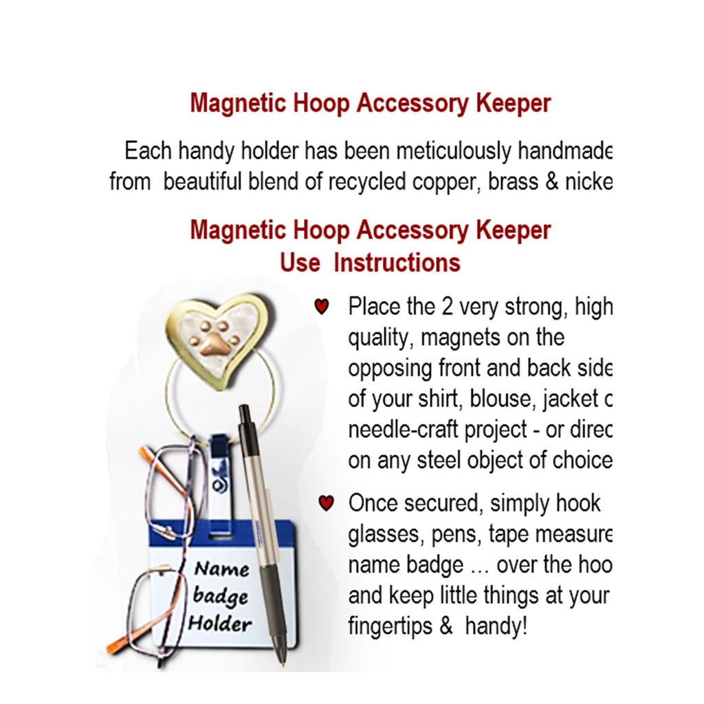 Animal Lover Heart, Magnetic Accessory & Eyeglass Holder, Puffin & Company