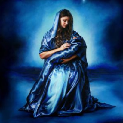 Mother's Love, Canvas,  Baby Jesus & Mother Mary, Art by Akiane Kramarik