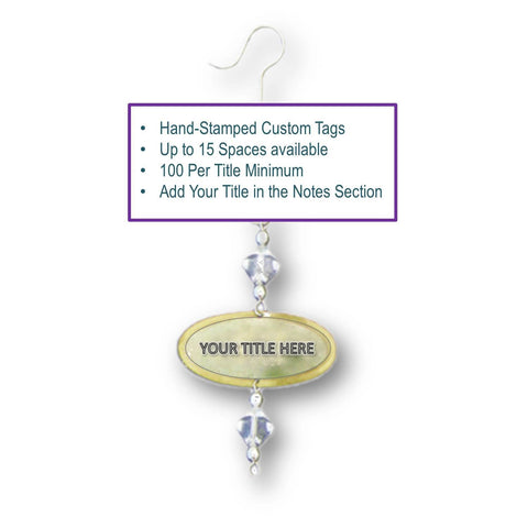 Custom Name Drops & Hang Tags hand-stamped, easy ornament attachment ...