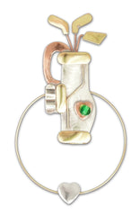 Golf Bag - Clips-over-the-Page - Bookmark @ www.art-soulworks.com