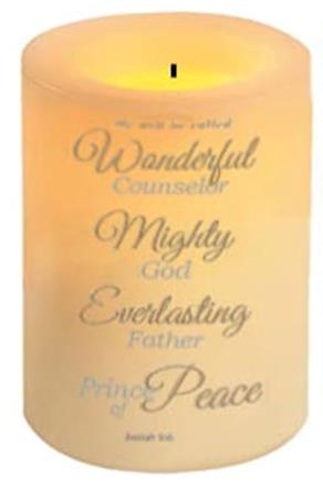 Prince of Peace, Flickering Flameless Scripture Candles