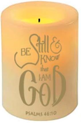 Be Still & Know That I Am God,Flameless Scripture Candles