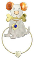 Dog & Bone - Clips-Over-The-Page - Bookmark -  art-soulworks.com